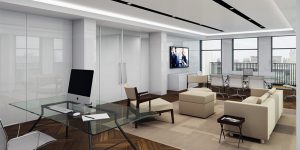 This image shows the CEO Office of the luxury fashion offices in London.