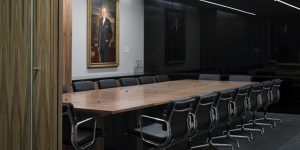 This image shows the board room of this financial and banking company.