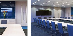 This image shows the board room of the international healthcare, medical assistance and security services company in London.