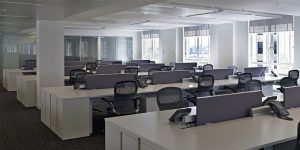 This image shows the open plan offices at this loyalty management company.