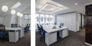 This image shows the open plan offices of this investment company.