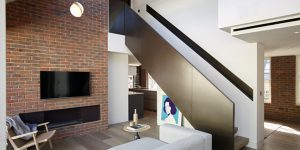 This image shows the Living room of one of the three luxury duplex apartments in Central London.
